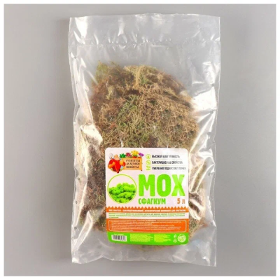 Мох сфагнум "Рецепты Дедушки Никиты" 5л 4698981 в интернет гипермаркете «Планета Лета». Фото