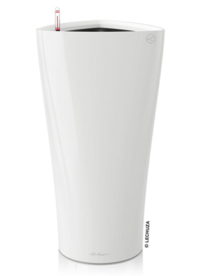 Кашпо Lechuza "Delta Complete white high gloss" (пластик), D30xH56 см в интернет гипермаркете «Планета Лета». Фото