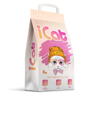 iCAT Впитывающий наполнитель без ароматизатора, 5 кг, Греция в интернет гипермаркете «Планета Лета». Фото