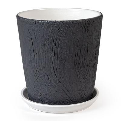 Горшок Короед графит конус d12, h12см, 0,9л в интернет гипермаркете «Планета Лета». Фото