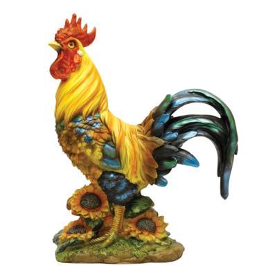 Фигура Петух на подсолнухах Н-34см,L-33cм F113 в интернет гипермаркете «Планета Лета». Фото