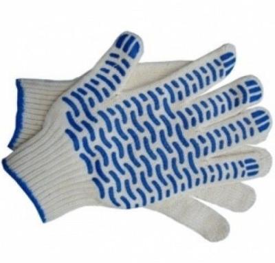 Перчатки 5н белые 10кл с ПВХ Волна 42-46гр в интернет гипермаркете «Планета Лета». Фото