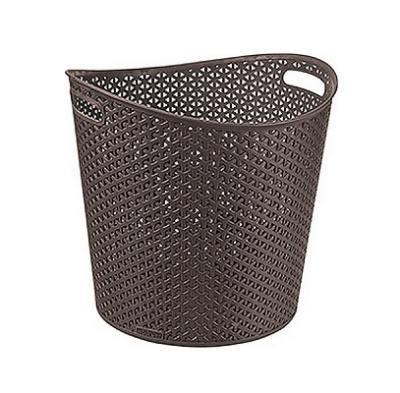 Корзина для белья  MY STYLE круглая Темно-коричневый 00715 в интернет гипермаркете «Планета Лета». Фото
