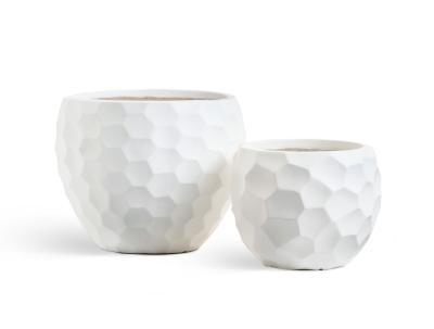 Кашпо TREEZ Ergo Comb полусфера белый камень в-31 см, д-41 см в интернет гипермаркете «Планета Лета». Фото