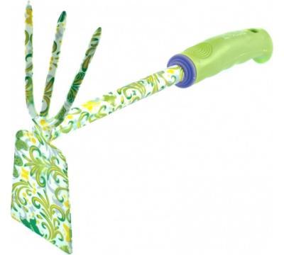 Мотыжка комбинированная, 65х310 мм, стальная, пластиковая рукоятка, FLOWER GREEN// Palisad в интернет гипермаркете «Планета Лета». Фото