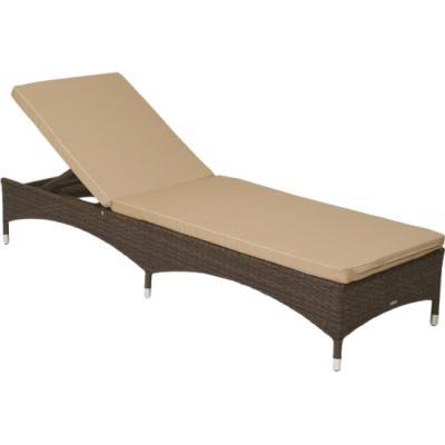 Лежак Мальта коричневый M001-МТ001 в интернет гипермаркете «Планета Лета». Фото