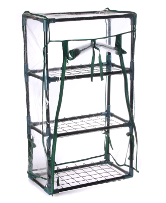 Парник д/подоконника (мет тр в пвх) 24*46*80 см разб 3 полки "Урожайная сотка в интернет гипермаркете «Планета Лета». Фото