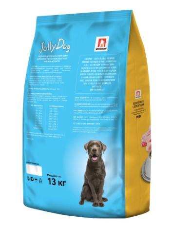 Сухой корм для собак ЗООГУРМАН Jolly Dog, для взрослых собак всех пород, Мясное ассорти, 13 кг в интернет гипермаркете «Планета Лета». Фото