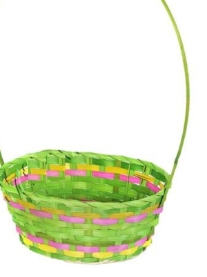 Корзина плетеная бамбук №2 розов, желт, зел в интернет гипермаркете «Планета Лета». Фото