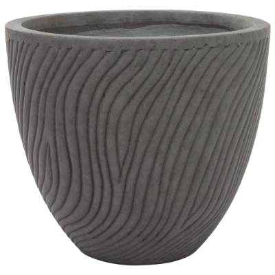 Кашпо Nobilis Marco "Sand Waves dark grey Round" (файкостоун), D42хH36 см в интернет гипермаркете «Планета Лета». Фото