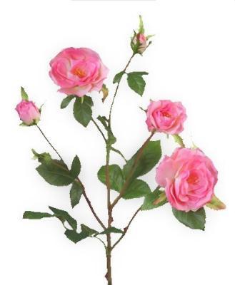 Роза Вайлд ветвь розовая в-41 см 3цв,3бут 24/144 30.0613111PK в интернет гипермаркете «Планета Лета». Фото