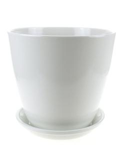 Горшок КЦ ВК  (13см)  белый глянец, 1л в интернет гипермаркете «Планета Лета». Фото
