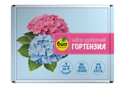 БИО-комплекс Набор удобрений для гортнзии на весь сезон в интернет гипермаркете «Планета Лета». Фото