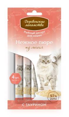 Лакомства Деревенские Нежное пюре из лосося 4х10г  в интернет гипермаркете «Планета Лета». Фото Лакомства Деревенские Нежное пюре из лосося 4х10г в интернет гипермаркете «Планета Лета». Фото