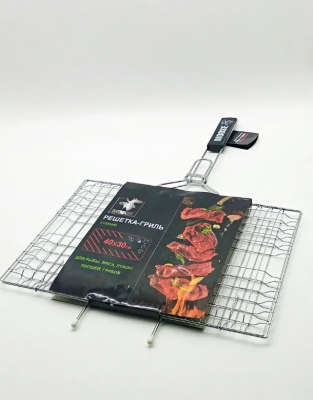 Решетка-гриль Moose большая 6 секций 40х30см для рыбы, мяса, птицы, овощей, грибов в интернет гипермаркете «Планета Лета». Фото