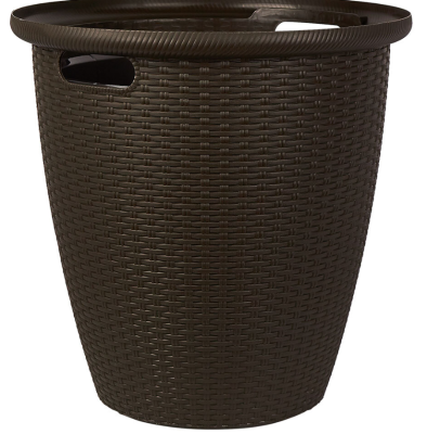 Кашпо напольное Rattan D 470мм/50 л с внутренним горшком 27 л горький шоколад Уценка!!! в интернет гипермаркете «Планета Лета». Фото