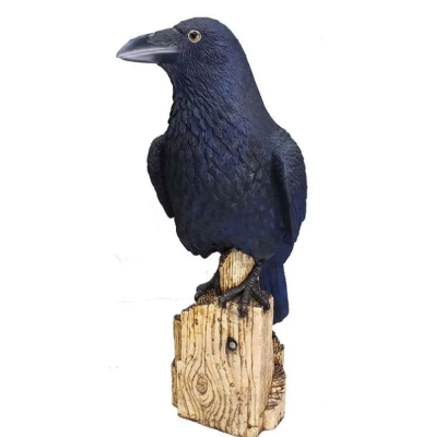 Фигура Ворон на пне Н-81см,L-45см,В-30см F1275 в интернет гипермаркете «Планета Лета». Фото