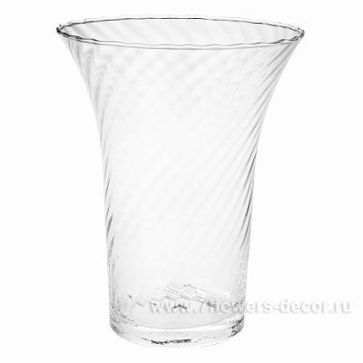 Ваза (стекло) D10xH22 см зеленый в интернет гипермаркете «Планета Лета». Фото