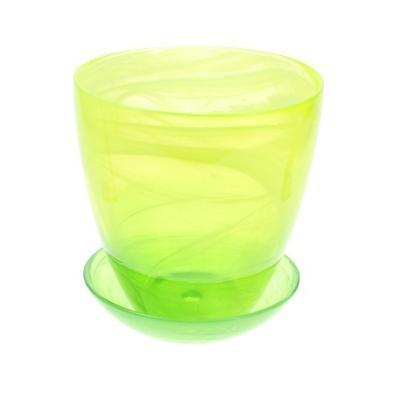 Горшок Органза №4 с п/д d15,5см жел-зеленый в интернет гипермаркете «Планета Лета». Фото