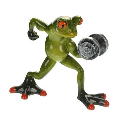 Фигурка декор Лягушка тренер 13 см 270680 в интернет гипермаркете «Планета Лета». Фото