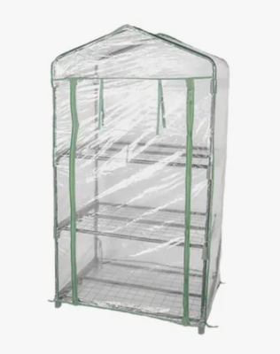 Парник д/балкона (мет тр в пвх d-16мм+чех: пл пвх) 49х69х126 см разб 3 полки 'Урожайная сотка Экспер в интернет гипермаркете «Планета Лета». Фото