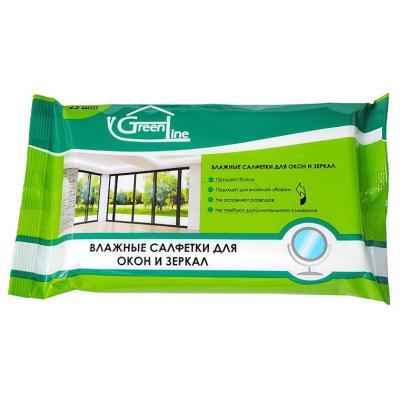 Салфетки GREEN LINE влажные для стекол и зеркал 45794-4425 в интернет гипермаркете «Планета Лета». Фото
