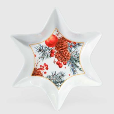 Блюдо сервировочное White Rabbit Сосна звезда 23х23х3,5 см в интернет гипермаркете «Планета Лета». Фото