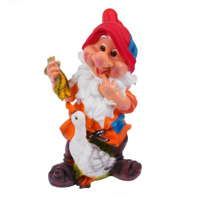 Фигура Гном с уткой H-49см ФП095 в интернет гипермаркете «Планета Лета». Фото