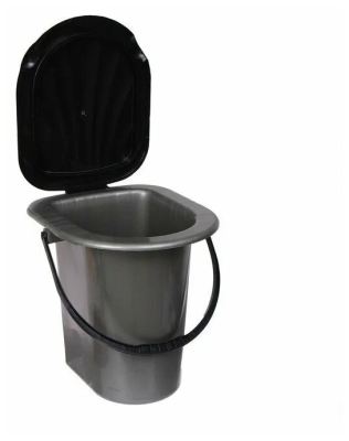 Ведро-туалет 17 л, серый 2057902 в интернет гипермаркете «Планета Лета». Фото