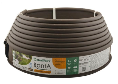 Лента бордюрная "Канта" 10 м коричневая 82552-К в интернет гипермаркете «Планета Лета». Фото