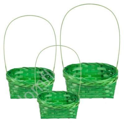 Корзина плетёная (бамбук), 13x13xH7/30см №3 в интернет гипермаркете «Планета Лета». Фото