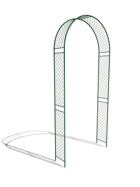 Арка Садовая разборная «Сетка узкая» 2.6*0.25*1.2(м) в интернет гипермаркете «Планета Лета». Фото