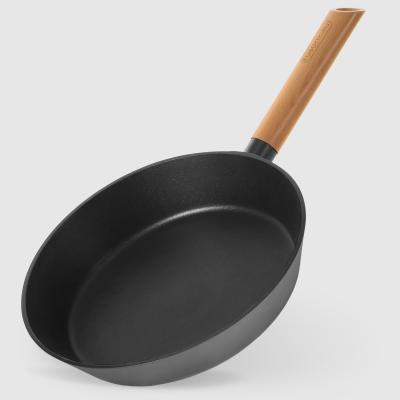 Сковорода Kitchenstar 28 см с деревяной ручкой Fusomoku в интернет гипермаркете «Планета Лета». Фото