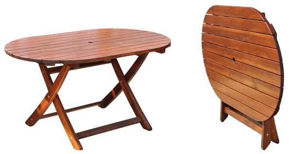 Стол Madrid раскладной 140х85см коньяк 188033 в интернет гипермаркете «Планета Лета». Фото