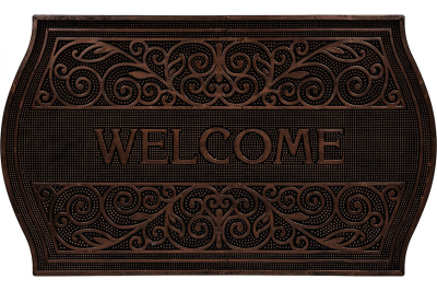 Коврик придверный 45*75 см, медь, "Welcome", ажурный 24336 Vortex в интернет гипермаркете «Планета Лета». Фото Коврик придверный 45*75 см, медь, "Welcome", ажурный 24336 в интернет гипермаркете «Планета Лета». Фото