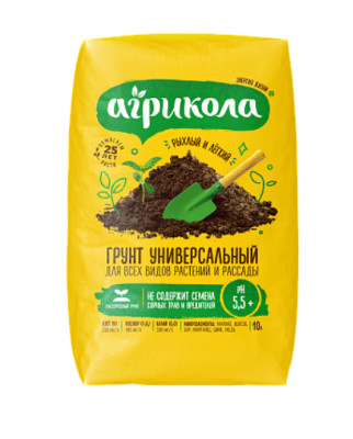 Грунт универсальный Агрикола Пак. 10 л в интернет гипермаркете «Планета Лета». Фото