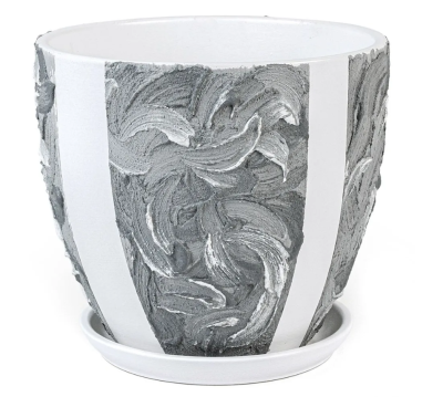 Горшок Дюспо серый высокий овал d15, h13см, 1,4л в интернет гипермаркете «Планета Лета». Фото