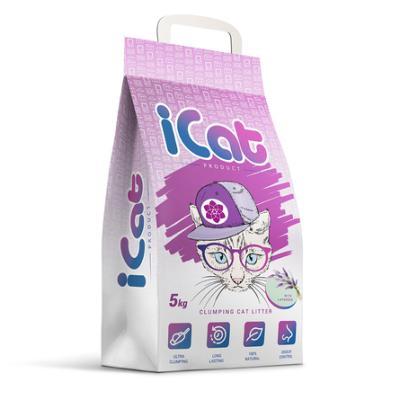 iCAT Комкующийся наполнитель с ароматом лаванда 5 кг, Греция в интернет гипермаркете «Планета Лета». Фото