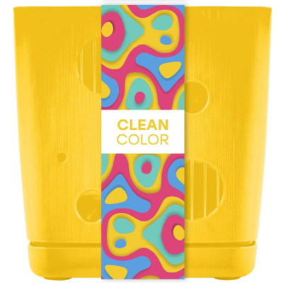 Горшок для цветов InGreen Clean Color 0,8л, cosmic yellow в интернет гипермаркете «Планета Лета». Фото