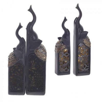 Декор "Слон" набор с подсветкой 2 шт H26,5 см 209699 в интернет гипермаркете «Планета Лета». Фото