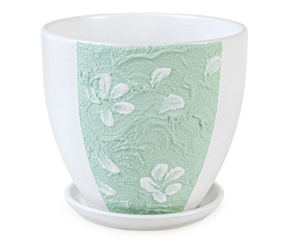 Горшок Велсофт высокий овал зеленый с/п d18, h16см, 2,5л в интернет гипермаркете «Планета Лета». Фото