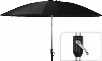 Зонт солнцезащитный с механизмом наклона 270 см черный FD4300770 в интернет гипермаркете «Планета Лета». Фото