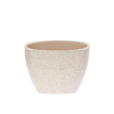 Кашпо Бежевый камень квадрат d15 в интернет гипермаркете «Планета Лета». Фото