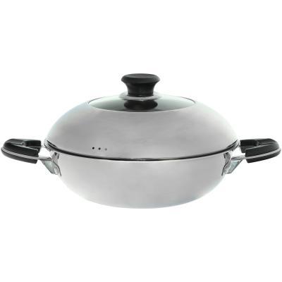 Вок с крышкой Vantage трехслойный 28 см 5,5 л в интернет гипермаркете «Планета Лета». Фото