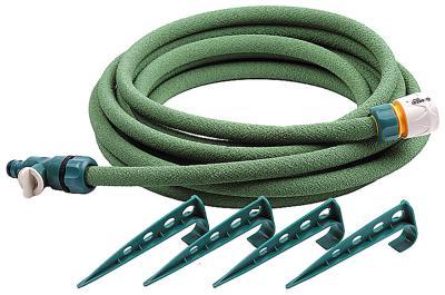 Шланг RACO сочащийся (компл.: автостоп., соедин.,  рег. клапан и колышки), 1/2"x7,5м  4270-55925 в интернет гипермаркете «Планета Лета». Фото