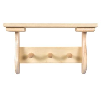 Полка с вешалкой, 3 рожка 35х20х15 см "Банные штучки"/4 в интернет гипермаркете «Планета Лета». Фото