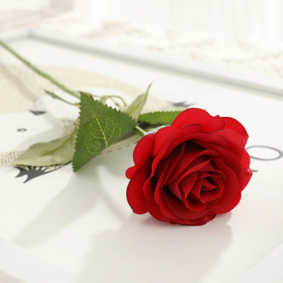 Цветы искусственные "Роза галант" 8х62 см, красный   9222787 в интернет гипермаркете «Планета Лета». Фото