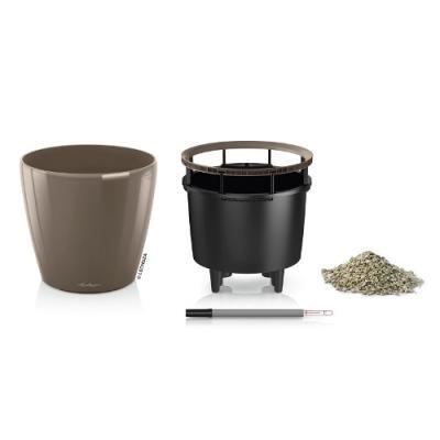 Кашпо   Lechuza Classico LS Complete (taupe high gloss), D50xH47см в интернет гипермаркете «Планета Лета». Фото