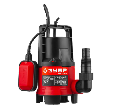 Дренажный насос для грязной воды ЗУБР, 400 Вт в интернет гипермаркете «Планета Лета». Фото