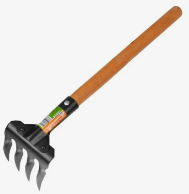 Грабли 4-х зубые витые с дер ручкой 0,4 м `УРОЖАЙНАЯ СОТКА` Эксперт в интернет гипермаркете «Планета Лета». Фото